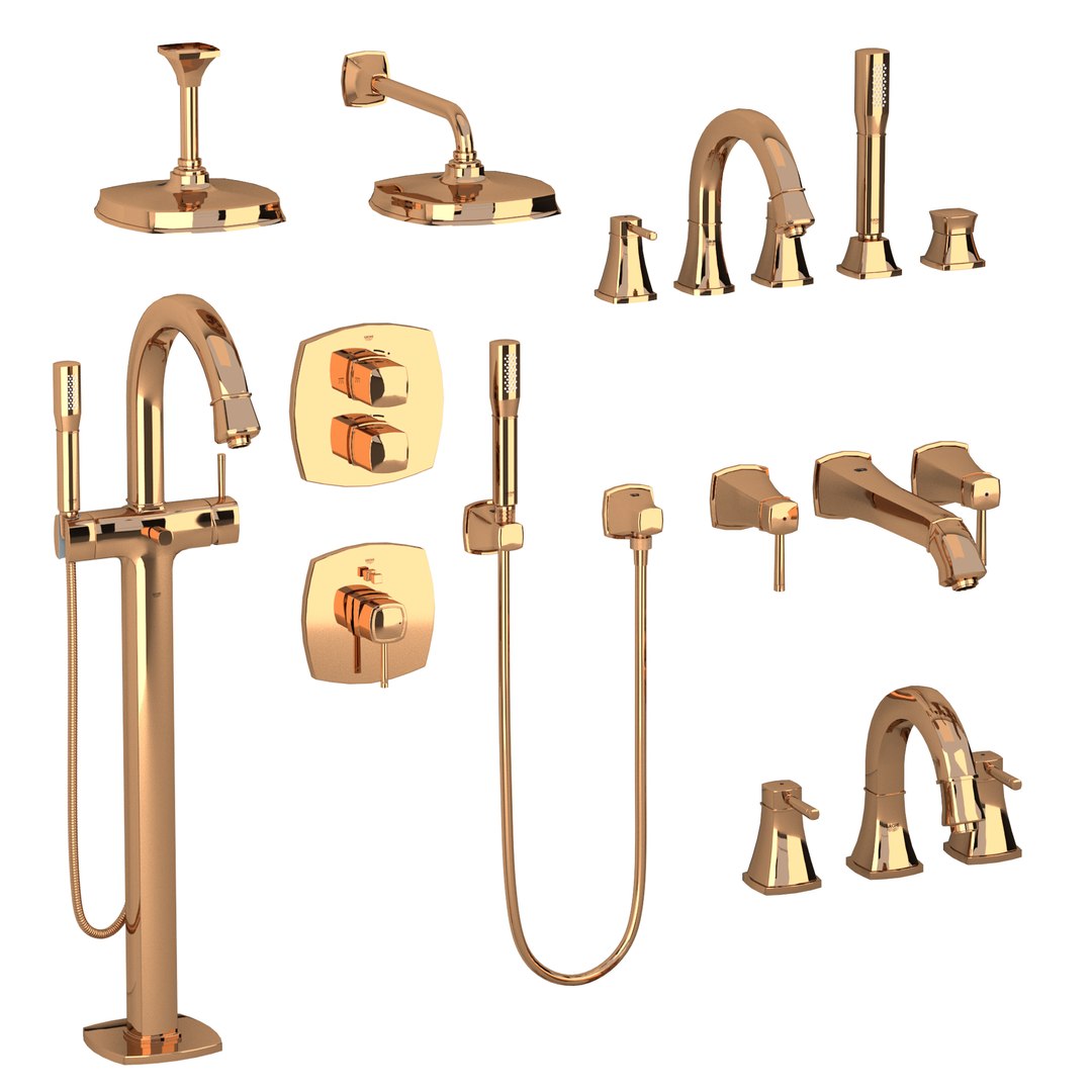 3D Grohe Grandera Set 1 Model - TurboSquid 1743396