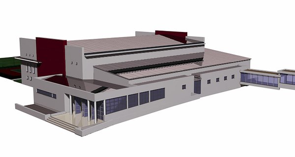 university sports hall 3d model