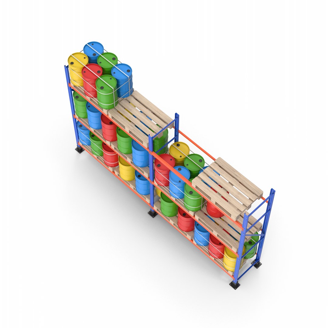 Warehouse Pallet Racks 2 3D Model - TurboSquid 2224374