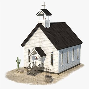 Wild West Church 3D model