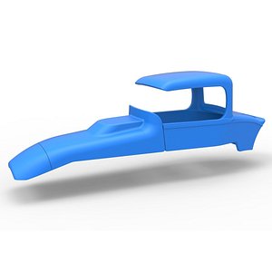 3D Shell of Vintage Sprint car Scale 1 to 25