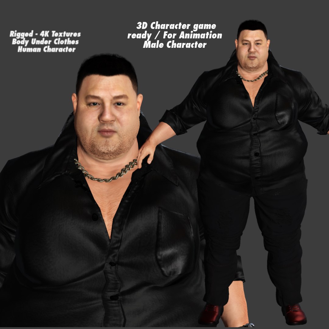 3D AAA 3D REALISTIC HUMAN MALE CHARACTER - ASIAN FAT BUSINESSMAN -  TurboSquid 2047939