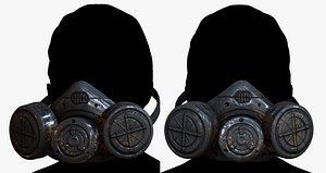 3D 3D Gas mask respirator scifi futuristic