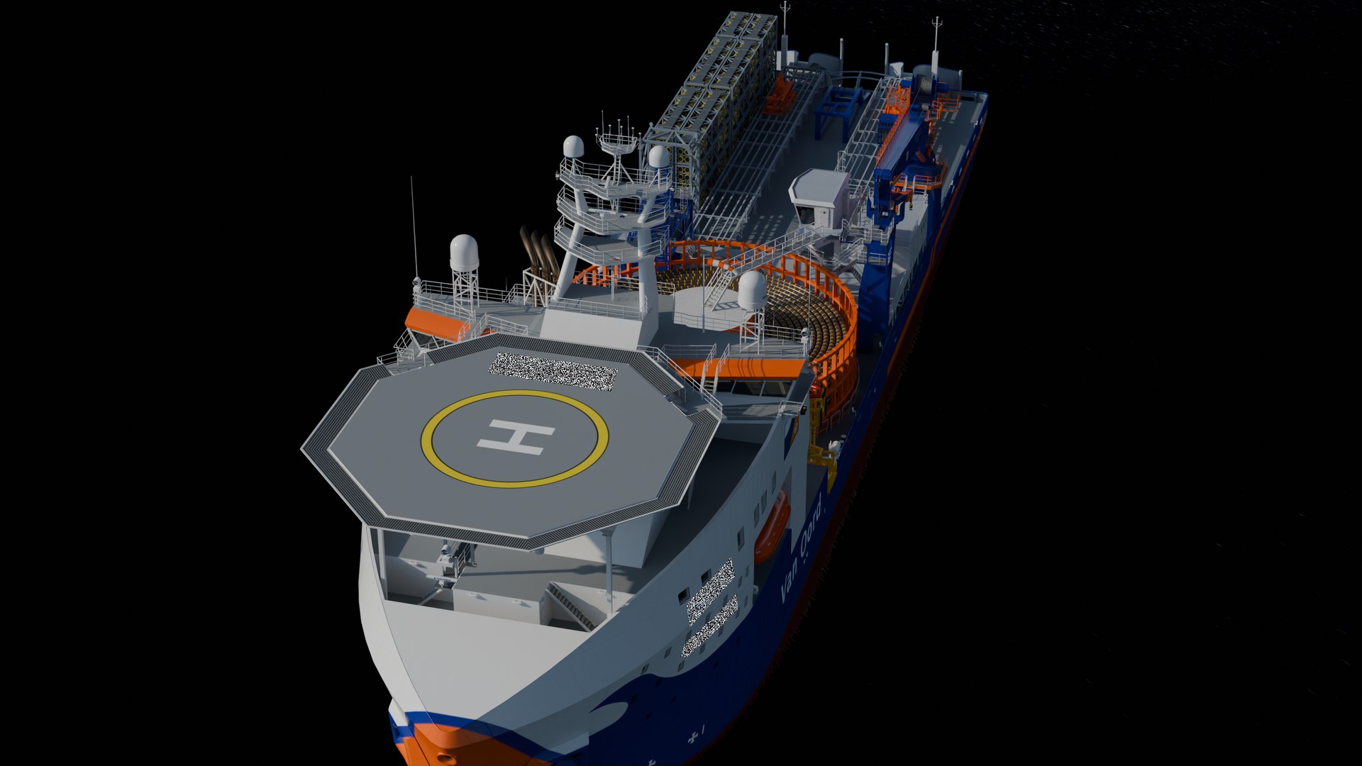 Cable Laying Vessel 3D Model - TurboSquid 2309463