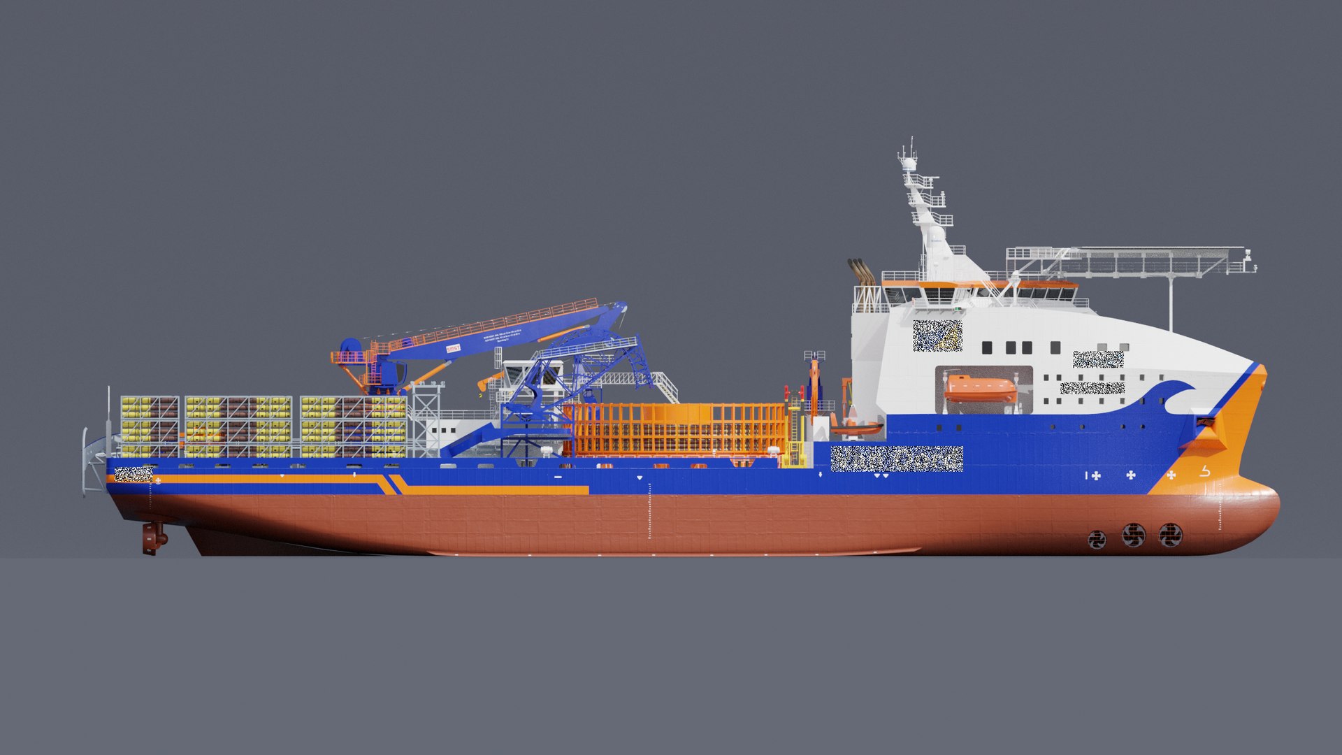 Cable Laying Vessel 3D Model - TurboSquid 2309463