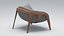 Sillón moderno de madera con cojín