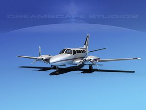 propellers cessna 404 titan 3d dxf