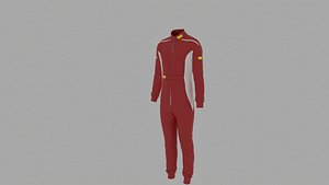 Race Car Driver Costume 3D model