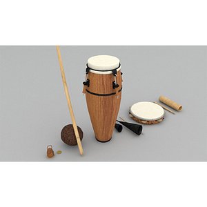 laos Capoeira Instruments 3D model