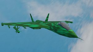 Jet low poly model