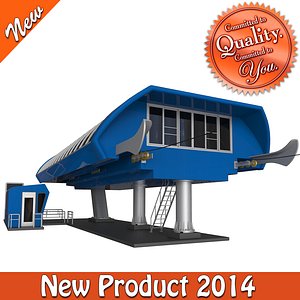 skiing station 3d model