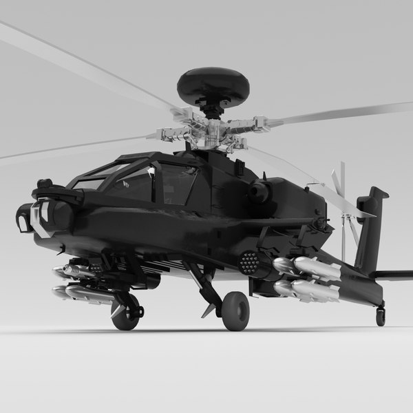 ah-64 apache helicopter 3d max