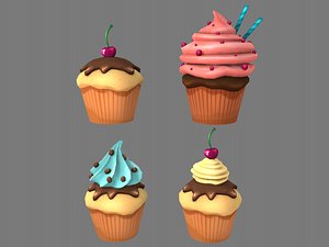 cup cake cupcakes 3D model