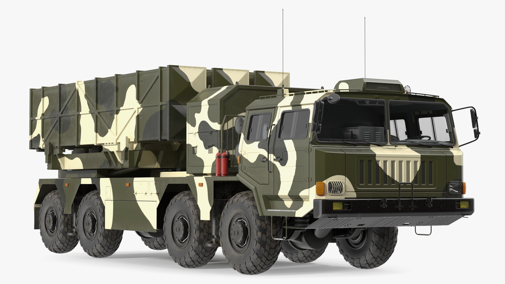 Chinese MLRS WS-2D Green Camouflage 3D model preview