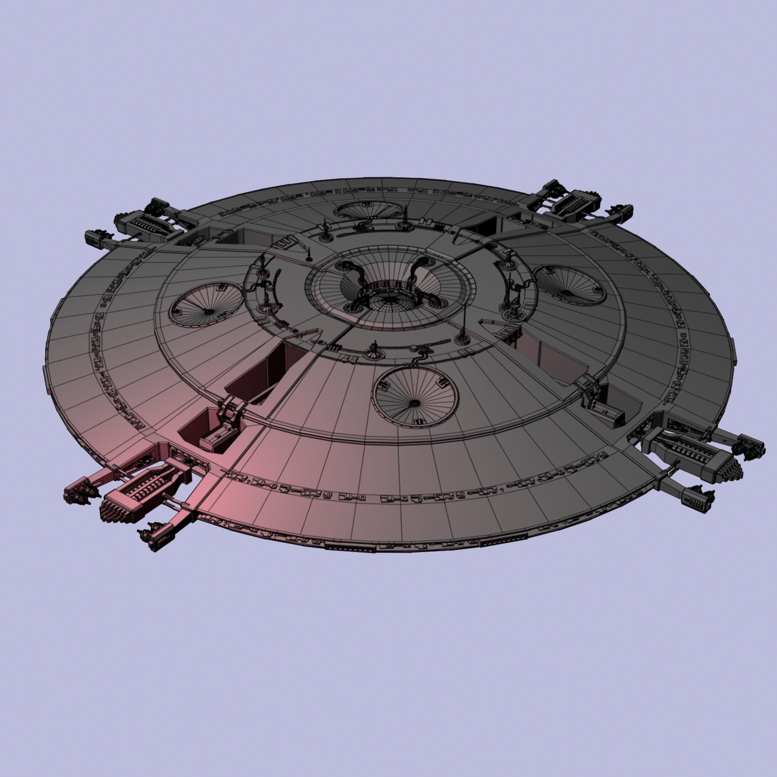 3D model mother ship space station - TurboSquid 1523359