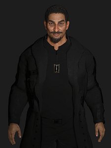 AAA 3D REALISTIC CHARACTER - OLD BUSINESSMAN MAFIA BODYGUARD 3D model