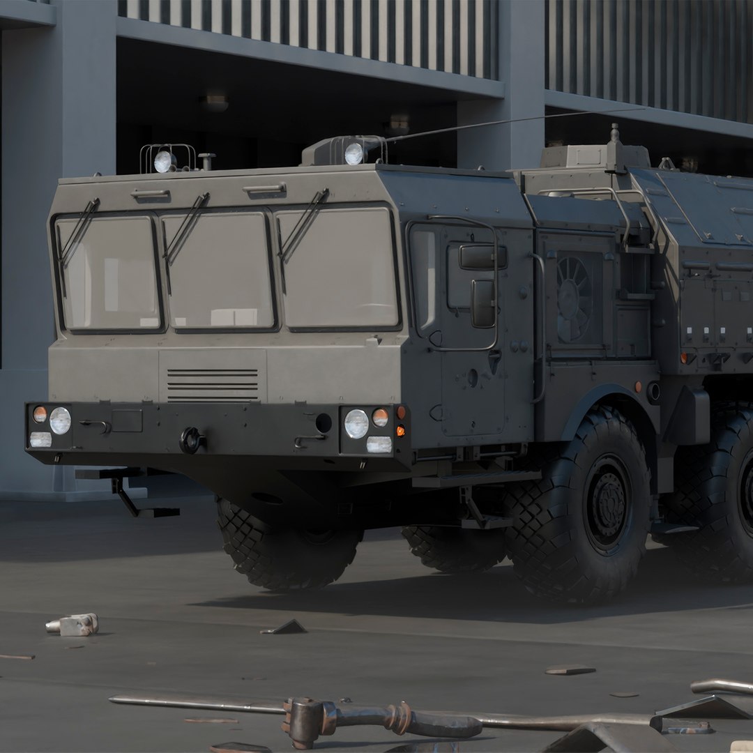 Military Missile Tactical Truck 3D model preview