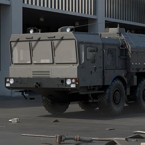 Military Missile Tactical Truck 3D model