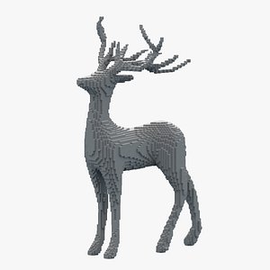 Voxel Deer 3D model