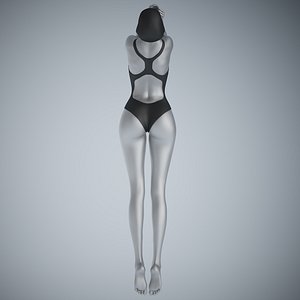 3D swim suit girl model