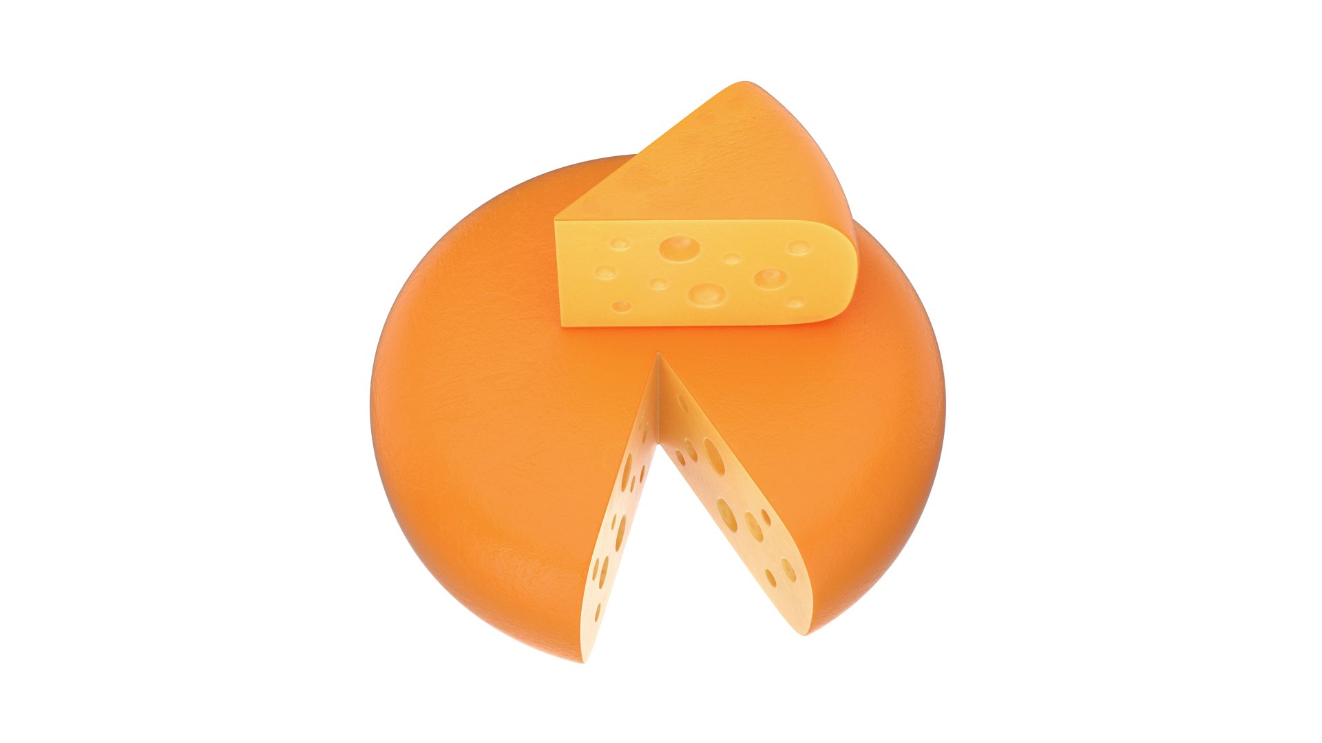 3D model cheese piece wheel - TurboSquid 1654026