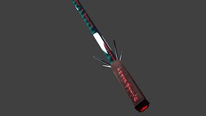 Chokuto straight sword retractable cyber theme