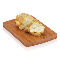 Sliced challah bread