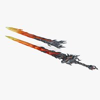 Magical Style Magma Wolf Sword