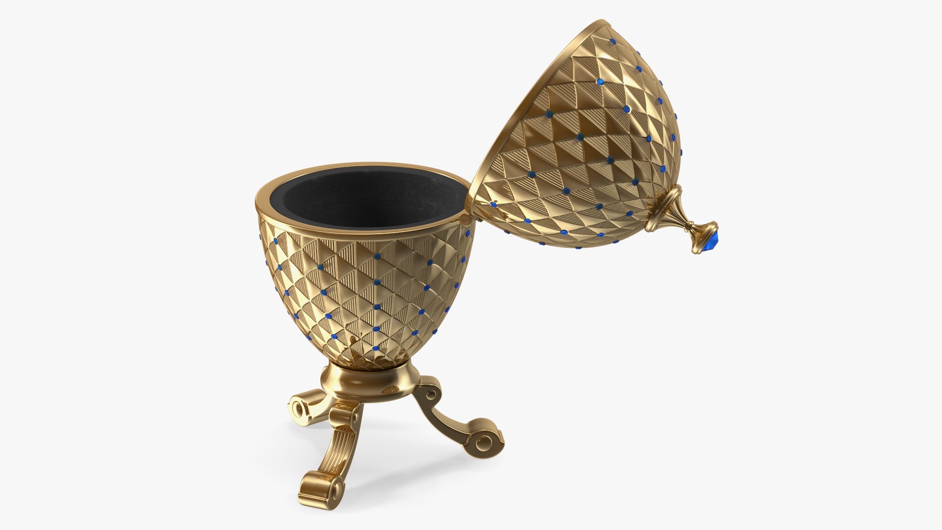 3D Faberge Golden Egg Open Model - TurboSquid 2073123