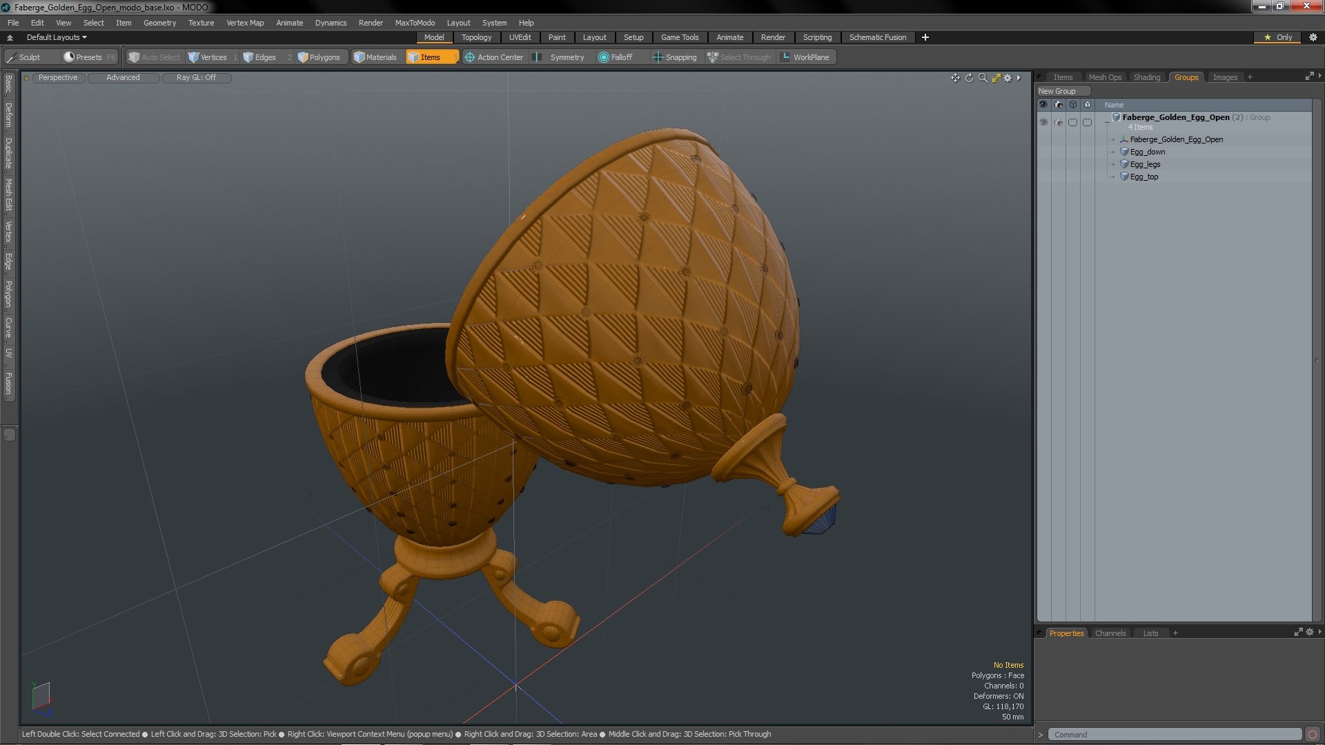 3D Faberge Golden Egg Open Model - TurboSquid 2073123