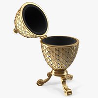 Faberge Golden Egg Open