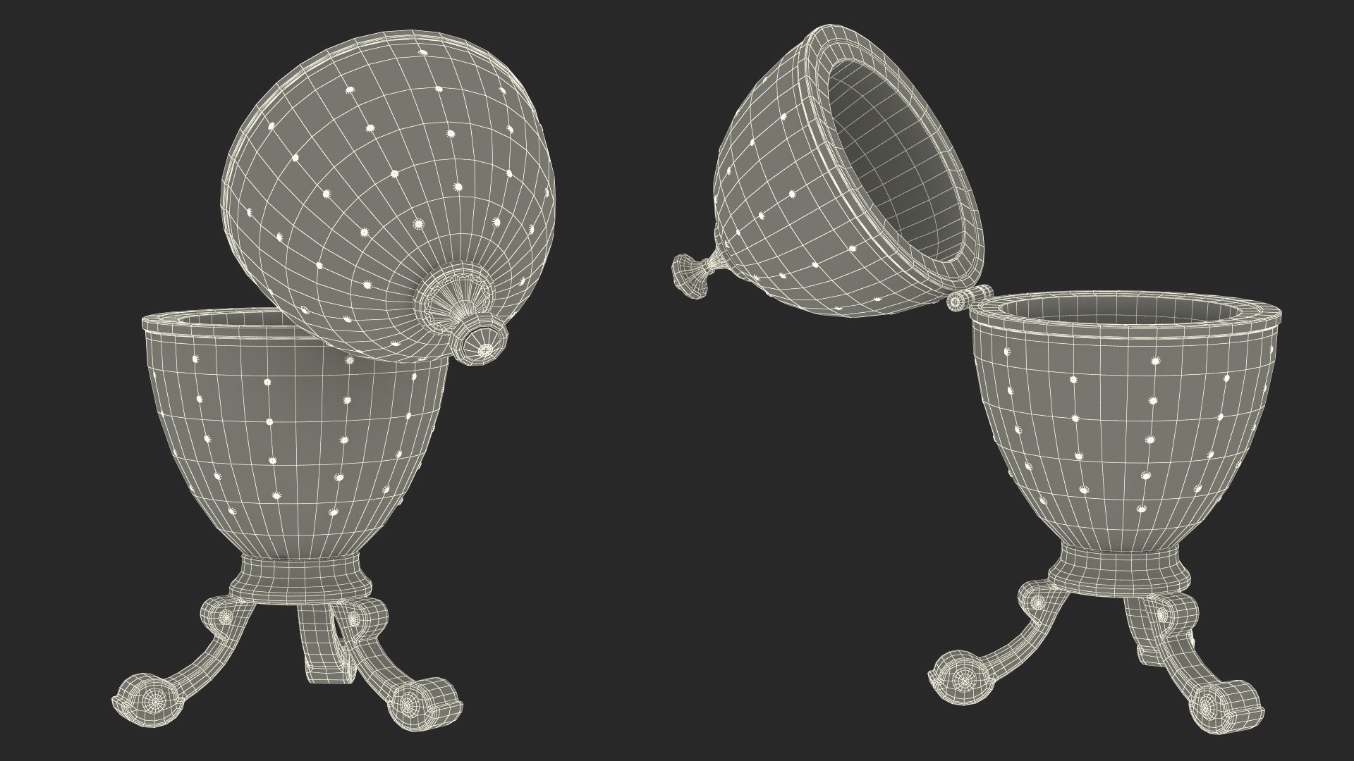 3D Faberge Golden Egg Open Model - TurboSquid 2073123