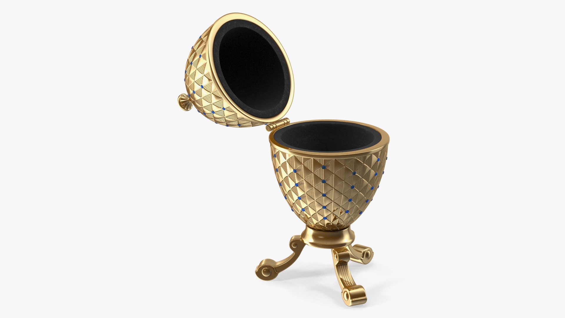 Faberge Golden Egg Open 3D model preview