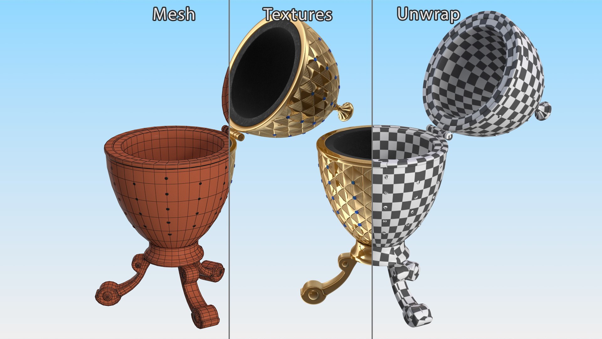 3D Faberge Golden Egg Open Model - TurboSquid 2073123