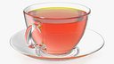 Small Cup with Plate Full of Tea