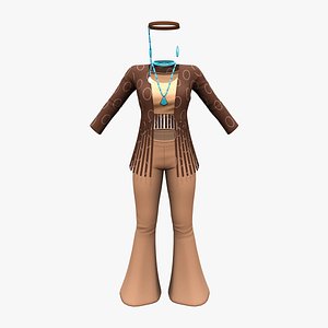 1970s Retro Full Outfit Top Outwear model
