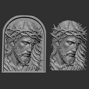 3D 3D digital bas-relief model of Jesus Christ model