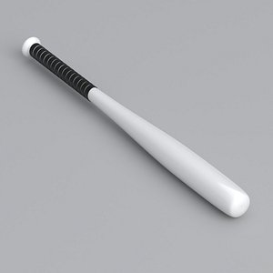 3D model Baseball Bat white