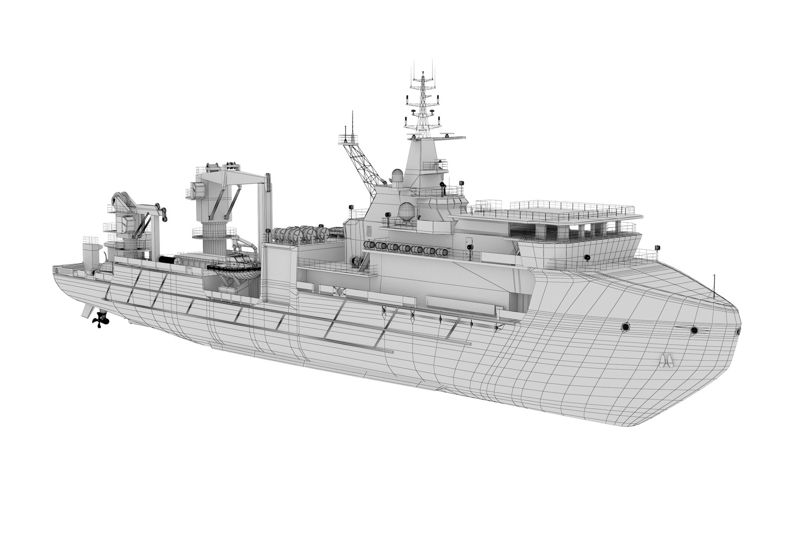 3D Oceanographic research vessel Akademik Aleksandrov project 20183 ...