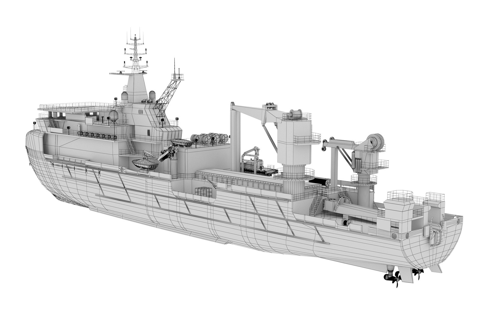 3D Oceanographic Research Vessel Akademik Aleksandrov Project 20183 ...
