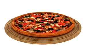 Vegetable Pizza 3D model