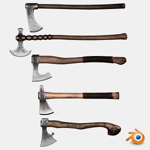 Axe Pack Lowpoly Game Ready UE4 Unity