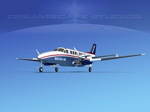 beechcraft airliner turboprop 3d model