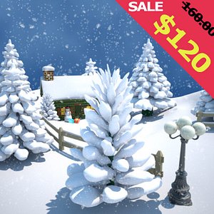 snowman winter snow 3d max