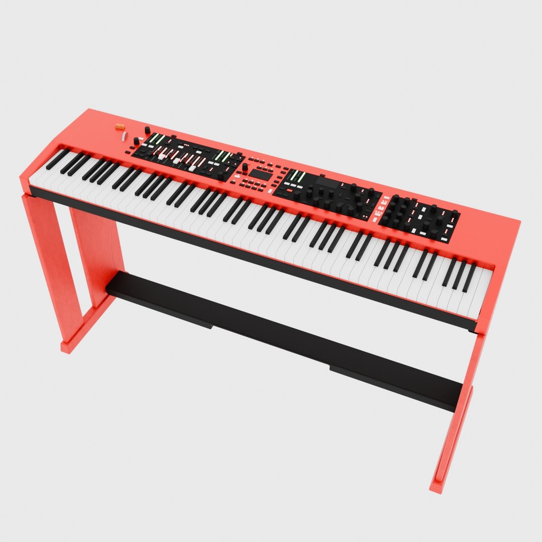 Electric Piano Keyboard Model - TurboSquid 2236886