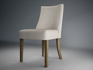 3d model classic upholstered chair