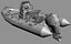 inflatable boat zodiac 550 3d model