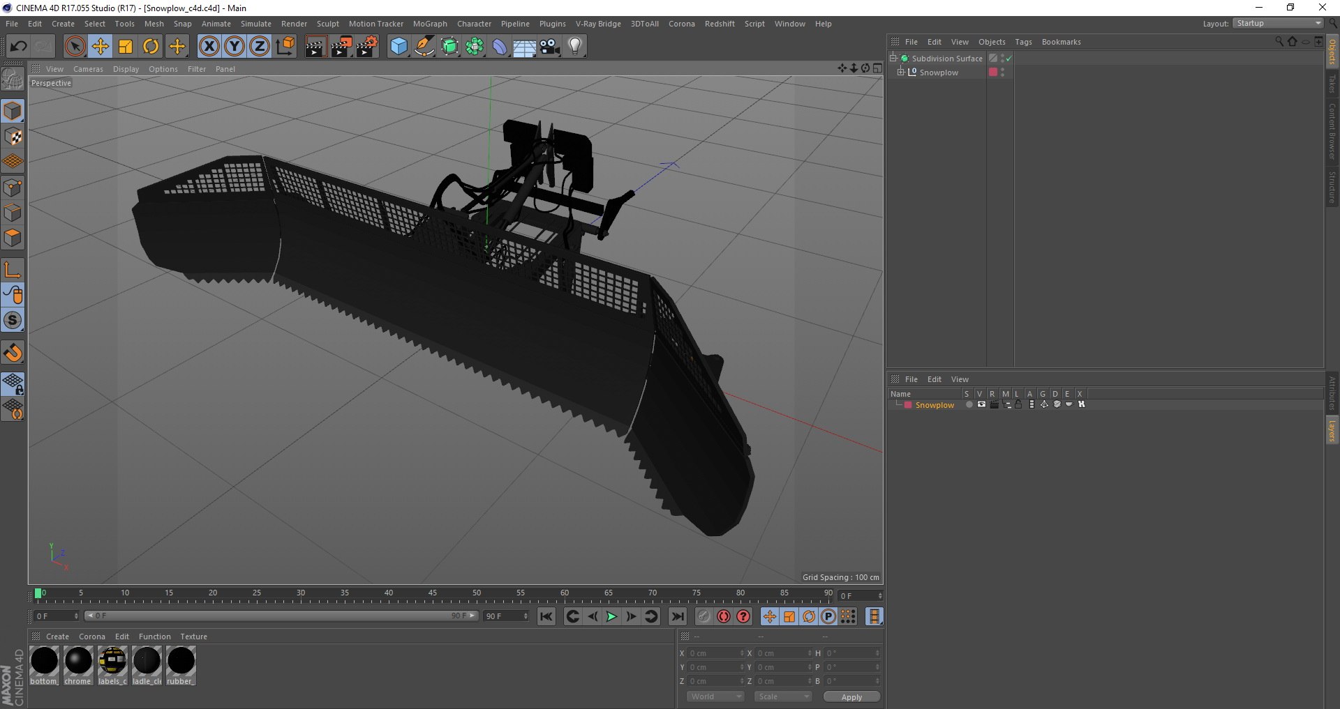 3D snowplow snow - TurboSquid 1516175