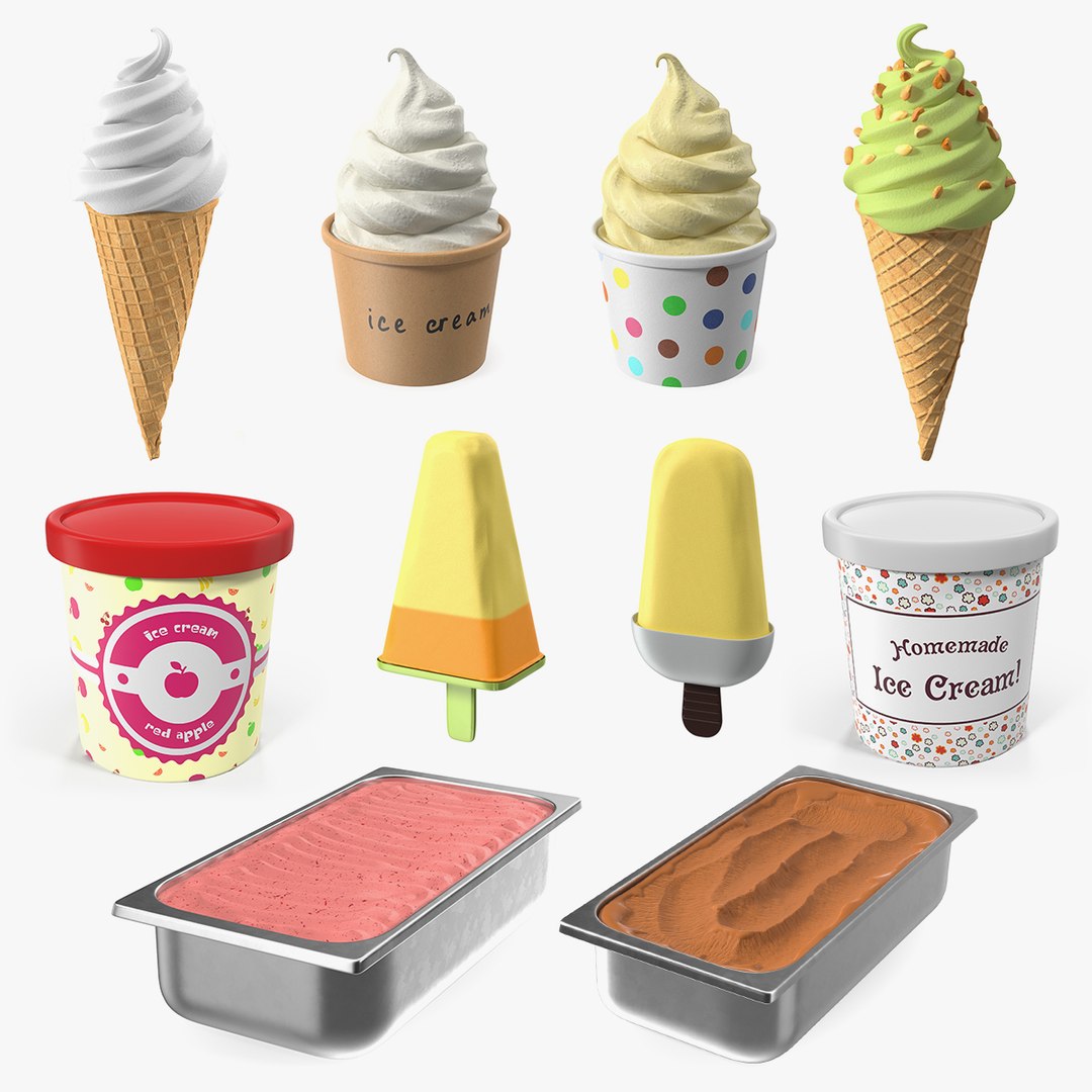 Ice Cream Collection 4 3D model preview