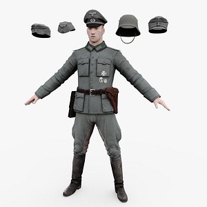 3D model infantry officer